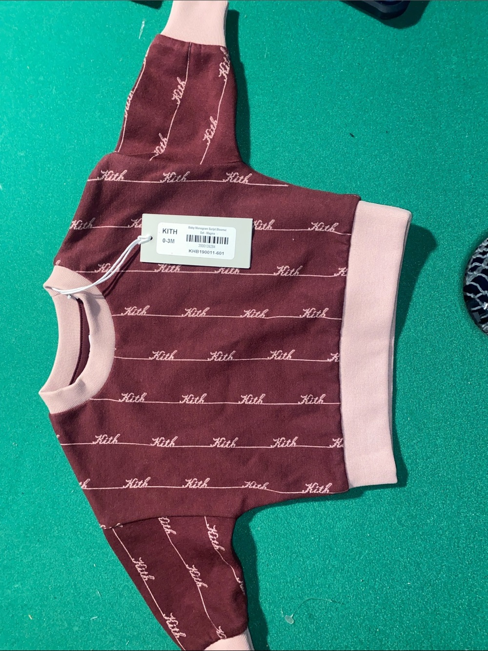 Kith Kids Maroon & Light Pink Logo Knit Two-Piece Set - Picture 4 of 7